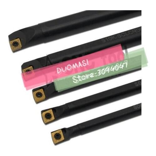 5PCS CCMT060204+5Pcs 6mm 8mm 10mm 12mm 16mm SCLCR06 Lathe Turning Holder Boring Bar Insert For S06K/S08K/S10K/S12M/S16Q-SCLCR06