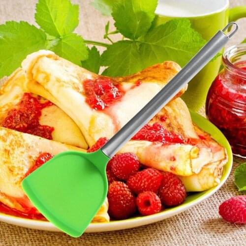 Silicone+stainless steel kitchen shovel non stick spatula pancake omelets slice turner kitchen utensils utensilio de cozinha