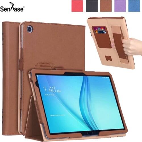 Business Flip PU Leather Card Hand Strap Stand Holder Tablet Cover For Huawei MediaPad M5 lite 10.1 inch BAH2-W19 BAH2-L09 Case
