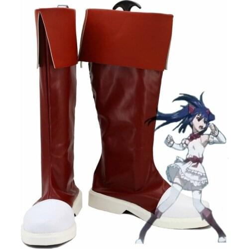 Fairy Tail Wendy Marvell Cosplay Shoes Boots Custom Made Red