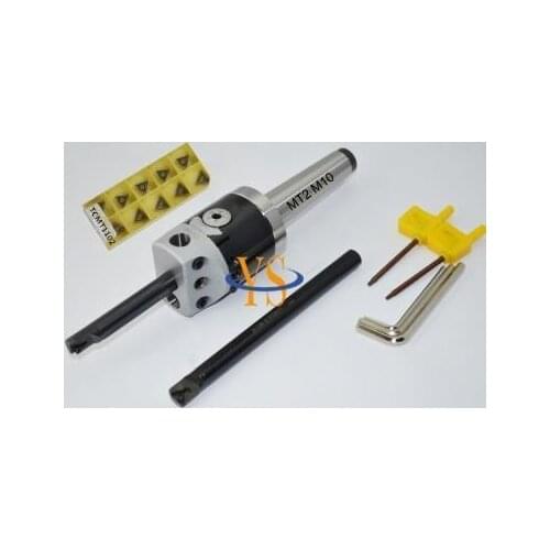 Morse taper MT2 M10 MK2 Boring head F1 -12 50mm & 2pcs Borng bar 12mm &10pcs inserts