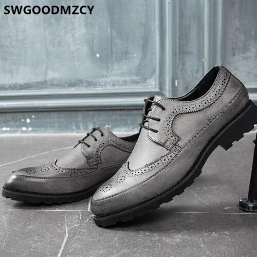 Leather Shoes Men Formal Coiffeur Italian Brand Men Party Shoes Brogue Shoes Men Classic Big Size 48 Sapato Social Masculino