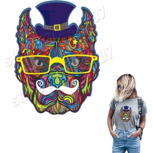 Colorful Monster Parches Heat Transfer Iron On Washable Patches Printed Decorations Accessory DIY Handmade Stickers