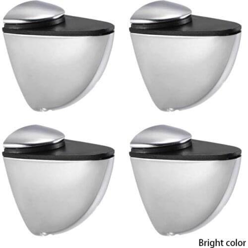 Glass Shelf Bracket, Glass Clamp Solid Zinc Alloy Adjustable Wall Mount for 3- 20 mm Wood or Glass Shelves 4 Pcs