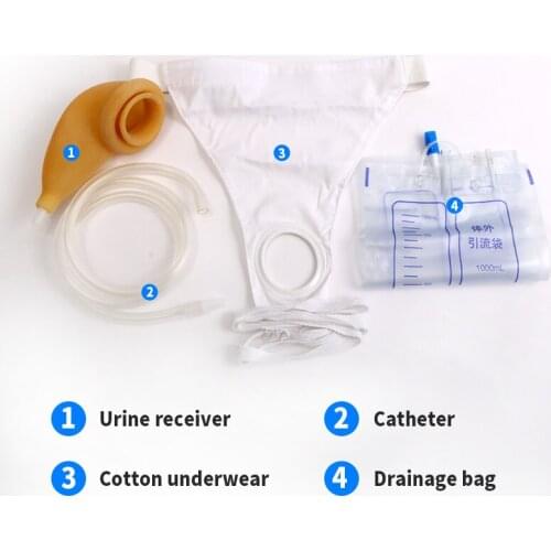 Elderly Urinary Incontinence Men Women Urinal Urine Collectorn In Bed Medical Latex Particle Soft Touch Berathable Bottle Bag