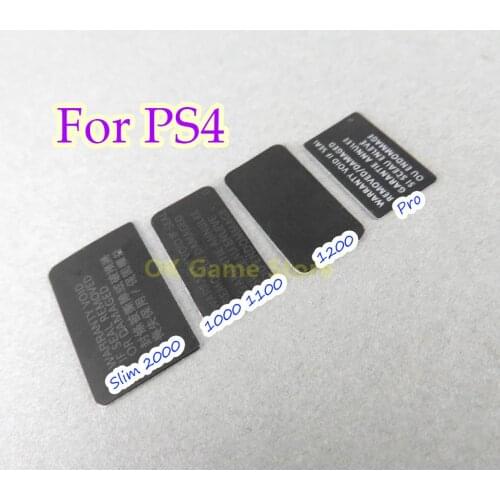 4pcs/lot Sticker Label For Playstation PS4 Slim PS4 slim 2000 /1000 1100/1200/pro console Housing Shell Sticker Lable Seals