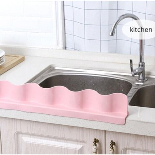 New Sink Water Splash Guard Suction Cup Board Protect From Splatter Bathroom Accessories Home Organizer New Kitchen Tool -Pink