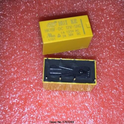 New original relay 10Pcs/lot HUI KE Signal relay SHG Coil DPDT 8Pin 2NO 2NC HK19F DC12V SHG HK19F-DC12V-SHG
