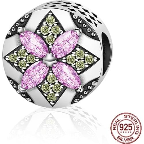 NEW Original Design 100% 925 Sterling Silver 1:1 Charm Authentic Classic Dreamland Flower Retro Elegant Bead 6101-6120