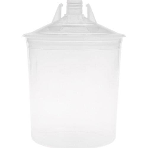 Plastic Paint Mixing Cups Mixing Pot Paint Mixing Calibrated Cup Set Inner Cup with Lid for Spray-Gun Paint Liquid 600ML