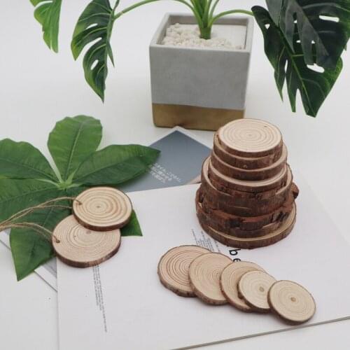 Natural Round Wood Coasters DIY handmade Cup Mat Tea Coffee Drinks Mat Mug Table Mat Drinks Wooden Coasters Table Mat