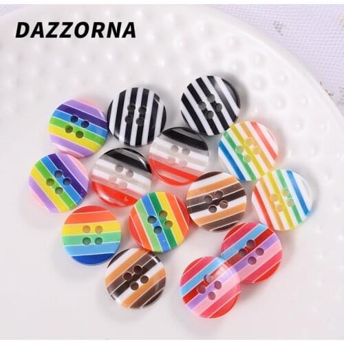 Resin Round Multicolor Buttons for Sewing Decorative Button Clothing Handwork Diy Clothing Accessories