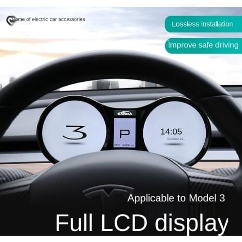 Instrument Panel for Tesla Model 3 Dashboard HUD Heads Up Display Gauge Cluster Performance Digital LCD Best OEM Style Autosonus