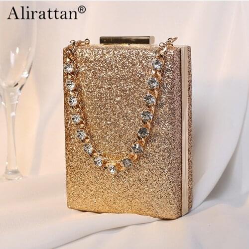 Luxury Mini Rhinestone Wallet Evening Party Clutch Bags For Women 2021 New Fashion Brand Ladies Chain Handbag Shoulder Bags
