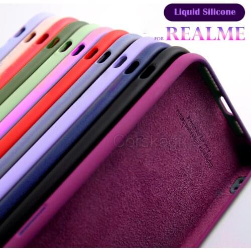 Quality Liquid Silicone Case For OPPO A52 A92 A5 A9 2020 Realme 5 6 7 Pro Skin Feel Realme XT C11 C15