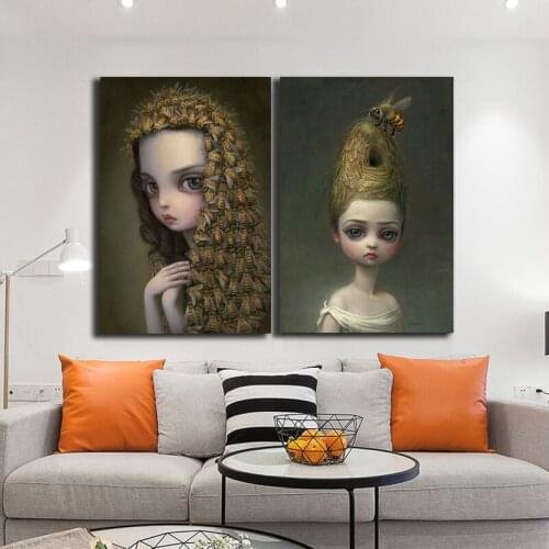 Modern Mark-Ryden Wall Art Printed on Portrait Canvas Painting Picture Home Decoration for Bedroom Accessories Posters and Print