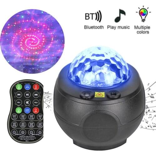 LED Bluetooth Starry Sky Laser Galaxy Projector Light USB Powered Remote Control Music Player Disco Stage Effect Decorative Lamp