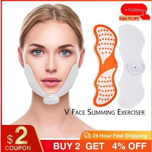 V Line Shape Face Double Chin Remover Lift Up Trainer Slimmer Devices EMS Massager Skin Care Facial Slimming Machine SkinCare