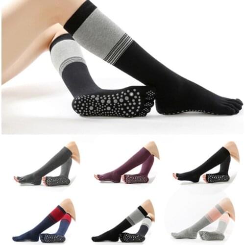 Outdoor Anti-Slip Running Cycling Socks Compression Soccer Sport Socks Knee-High Yoga Socks Women Winter Thermal Long Sock Full