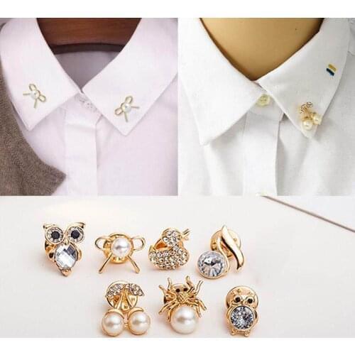 Vintage Bronze Animals Owl Brooch Pin For Women Rhinestone Crystal Up Brooches Collar Costume Bronze Owl Buckle Pin Jewelry