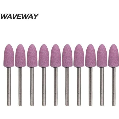 WAVEWAY 10pcs/set 3*8mm Abrasive Mounted Stone For Dremel Rotary Tools Grinding Stone Wheel Head Dremel Tools Accessories