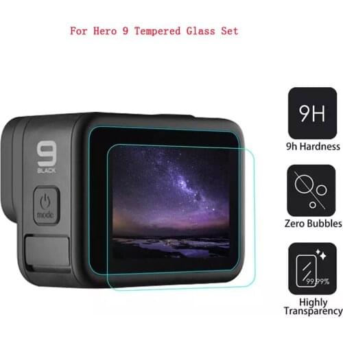 Tempered Glass Screen Protector For Gopro Hero 9 black Sport Camera Screen Protector Film Camera Accessories in Stock