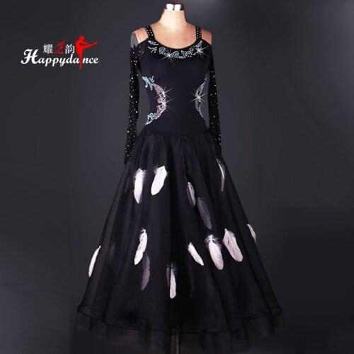 2019 New Costume Sale Ballroom Dance Skirts Newest Design Woman Modern Waltz Tango Dress/standard Competition Dress M046