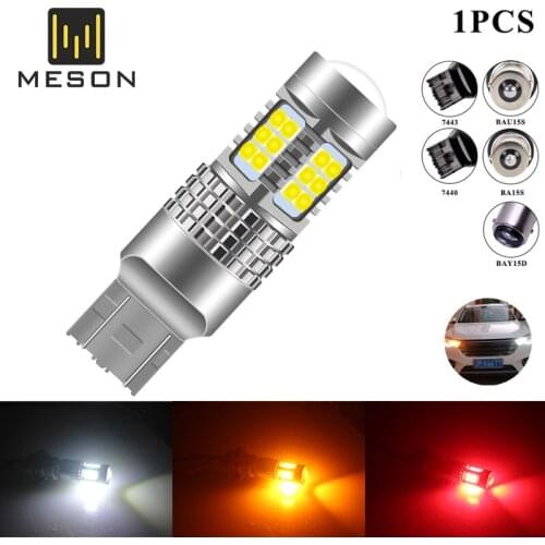 1PC 1156 BA15S P21w BAU15S PY21w CanBus 1157 T20 7440 W21W 7443 LED Bulbs 3030 30Smd Error Free Turn Signal Lights Brake Lamp
