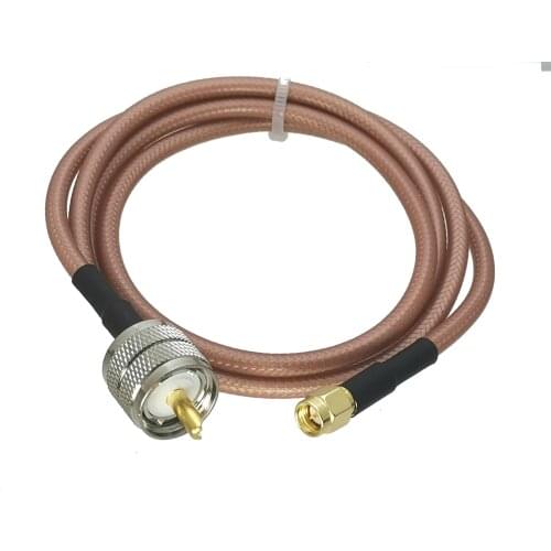 1Pcs RG142 SMA Male plug to UHF PL259 Male Plug Connector Straight RF Jumper pigtail Cable 6inch~10M