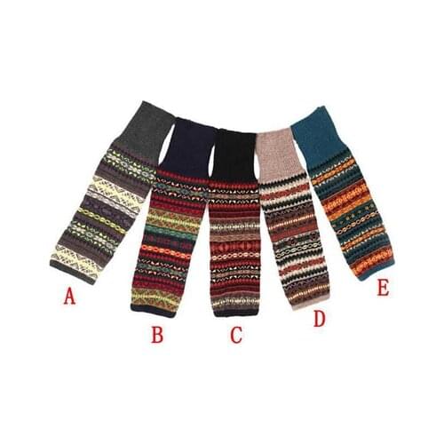 2016 Bohemian style thick Fluorescence camouflage leg warmers boot Cuff knit boot topper legwarmers sock 15 pairs/lot #3884