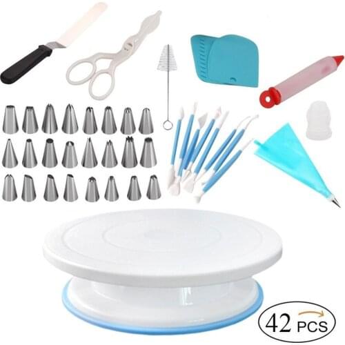 42 PCS Stainless Steel Nozzles Pastry Icing Cake Piping Cake Decorating Tools Globular Nozzle Pastry Bags Couplers