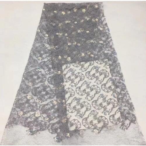 5yards/bag Embroidery sequins lace bottom fashion new fabric used in wedding dress design XX520