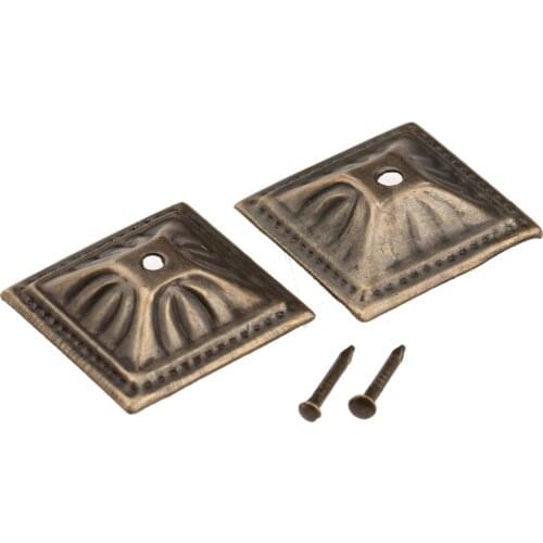 50pcs/lot Square Upholstery Nails 21mmx21mm Vintage Antique Bronze Iron Jewelry Case Box Sofa Door Tack Stud Pushpin Decoration