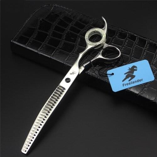 7.5" 8.0 inch Shark Teeth Curved Thinning Scissors Pet Grooming Shears Dog Cat Hair Cut Clipper Pet Groomer Hairdressing Tools