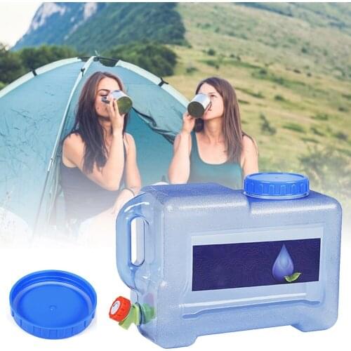 8L Water Storage Bucket PC Safe Portable Water Storage Carrier Jug Emergency Water Canteen for Outdoors Hiking Camping
