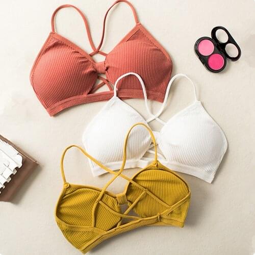 Women Bralette Hollow Out Bra Wireless Fitness Bras For Women Cotton Crop Tops Girl Brassiere Soft Seamless Underwear Lingerie