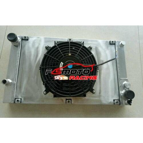 Aluminum Radiator +shroud+ fan FOR PORSCHE 944 2.5L & 2.7L non turbo Manual 1985-1991 1991 1990 1989 1987 1986 1988 1985