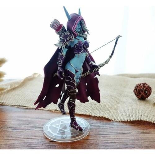 14cm WOW Sylvanas Action Figure Toys Windrunner Darkness Ranger Lady PVC Anime Action Figure Model for Children Birthday Gift