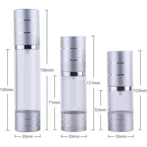 10pcs 15ml Small Empty Pump Bottle Foil Cap Rotary Toner Perfume Airless Bottle Pressing Container Refill Sample Cosmetic Tube