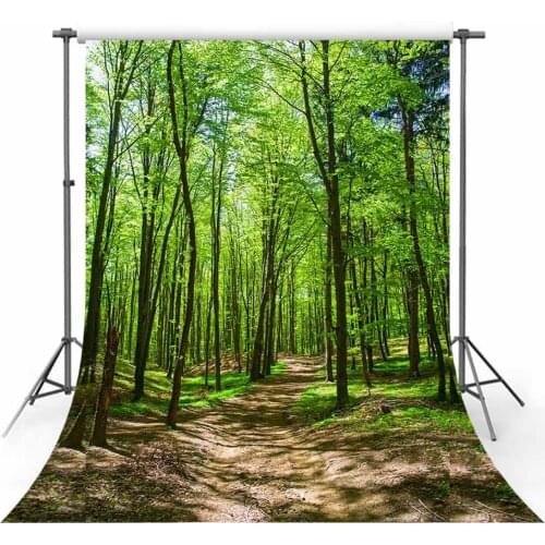 Avezano Backdrop Spring Forest Green Leaves Natural Scenery Child Photography Backgrounds Photo Studio Photocall Photozone Decor