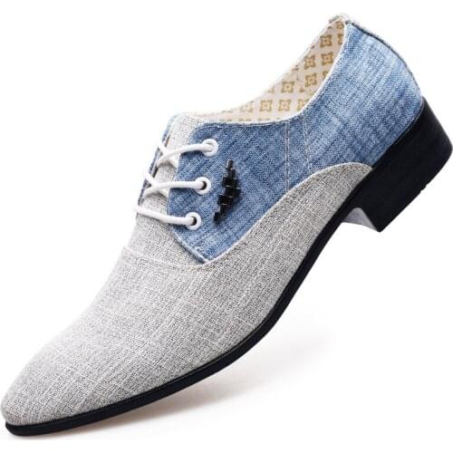 Hot Mens Dress Shoes Leather Wedding Canvas Casual Flats Formal Men Loafers Chaussures Hommes Zapatos De Vestir Hombre C20-06