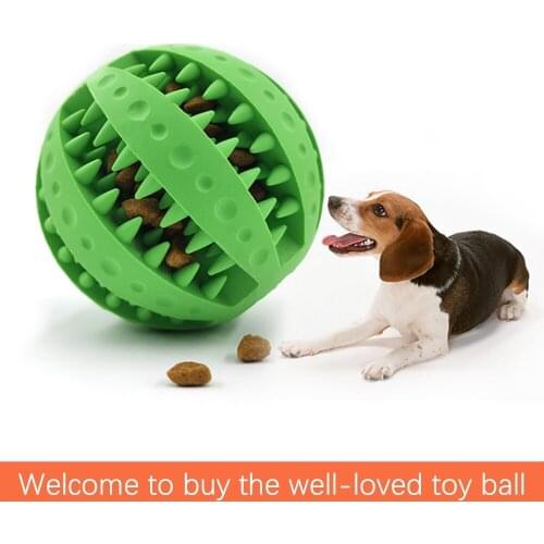 Pet dog toy elastic rubber leak ball pet cat dog interactive toy cat dog clean ball food teeth chew toy cat dog pet toy