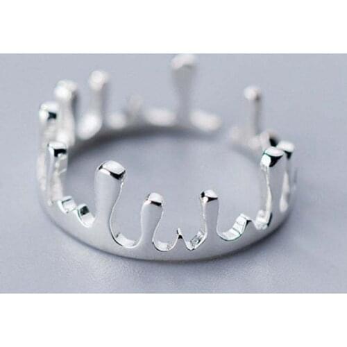 New Fashion Metal Geometry Irregular Crown Ring Index Finger Rings Party Jewelry For Women