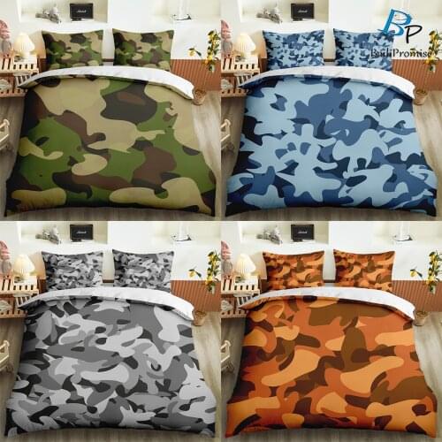 BailiPromise Camouflage Bedding Set Boy Teen Kids Duvet Cover Set Queen King Quilt Set Customize Bedclothes Bedroom Home Textile