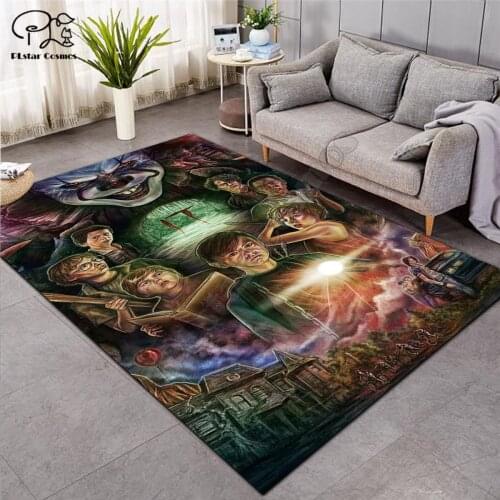 Halloween IT Horror carpet Square Anti-Skid Area Floor Mat 3D Rug Non-slip Mat Dining Room Living Room Soft Bedroom Carpet