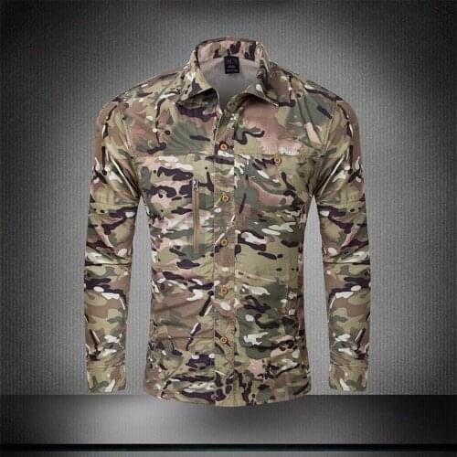 Men Summer Quick Dry Camouflage Sleeve Detachable Shirt Outdoor Training Breathable Removable Tactical Tops Hunting shirt