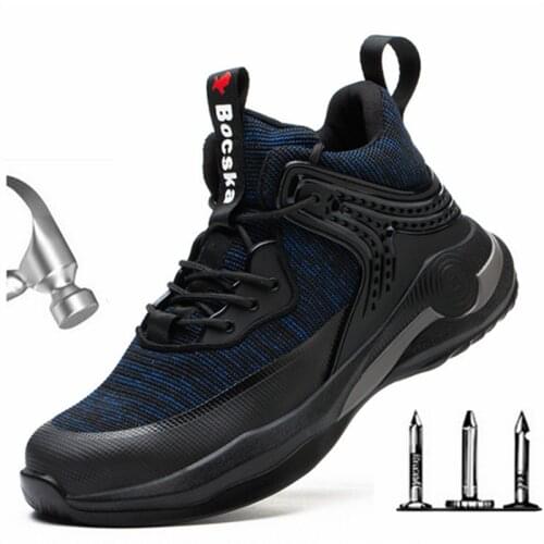New Outdoor Protective Work Safety Shoes Mens Boots Brand Designer Sneakers Non-slip Architectural Indestructible Shoes Men