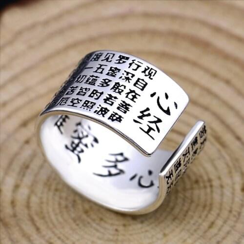 Wholesale 100% Real Silver Color Religion Big Letter Rings For Women Statement Jewelry Finger Ring anillos mujer bijoux