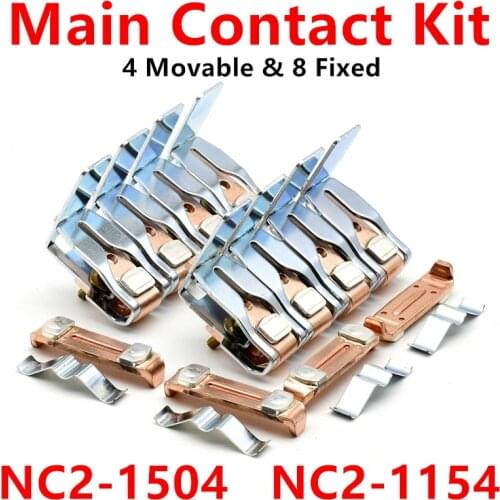 Main Contact Kit For NC2-1504 NC2-1154 Contactor Contacts Fixed and Moving Contacts Contactor Accessories Spare Parts