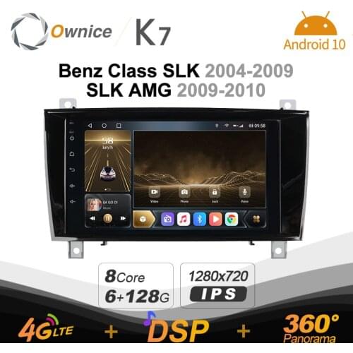 Ownice K7 Android 10.0 Car Radio Stereo for Benz Class SLK 2004-2009/SLK AMG 2009-2010 4G LTE 360 2din Auto Audio System 6G+128G